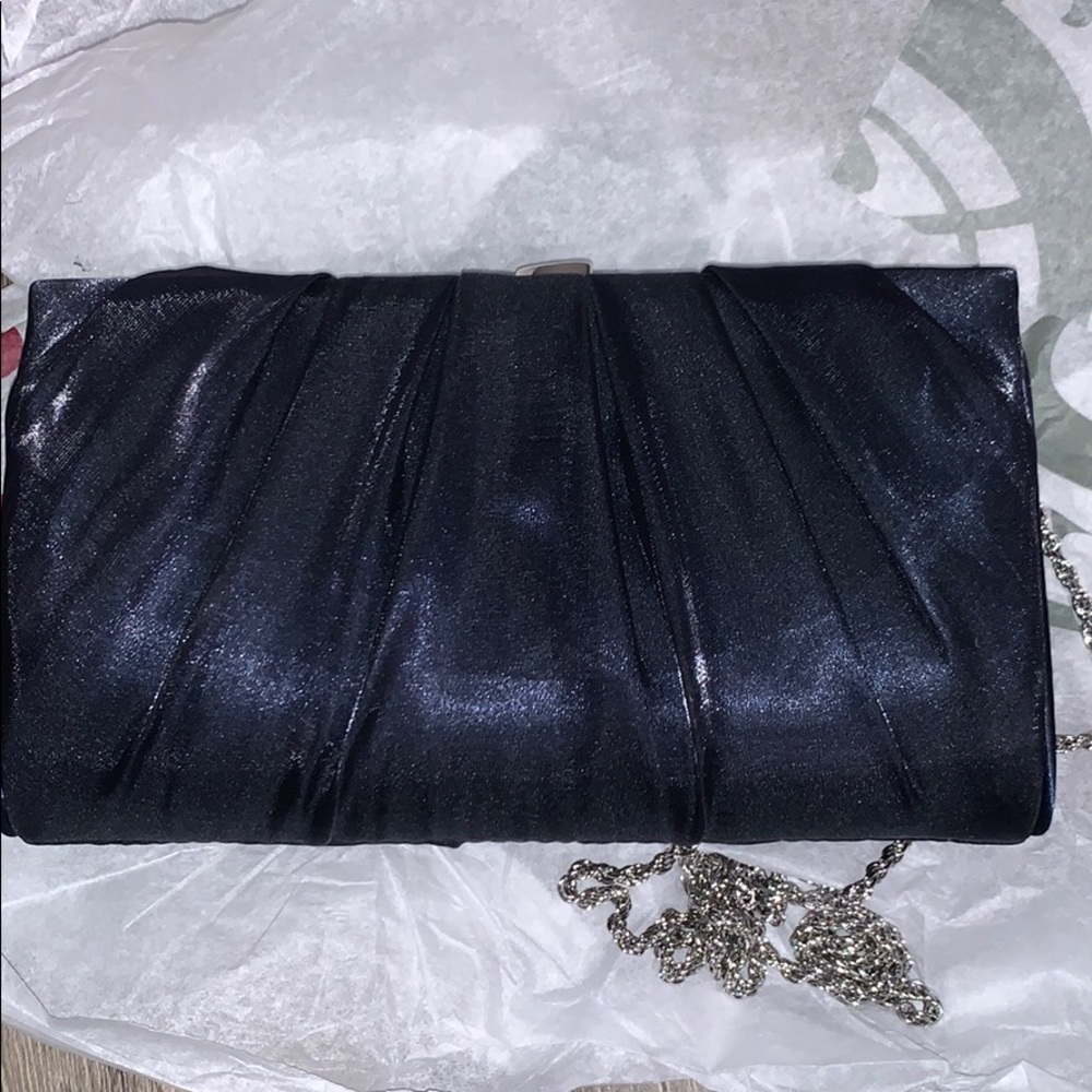 Navy blue Nina clutch bag
